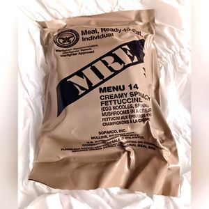 MRE Meal Creamy Spinach Fettuccine, Menu 14